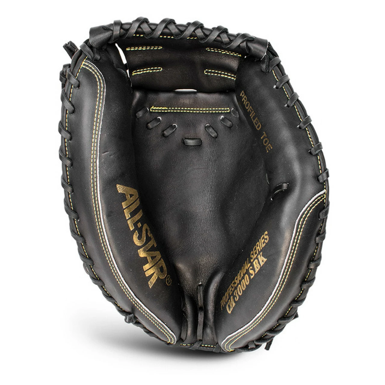 All-Star CM3000BK Pro Elite Solid Black 35" Catcher's Mitt - Image 2