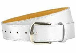 Champro Leather Belt -Cheap Baseball Store champro adult leather baseball belts White 37679.1595092929